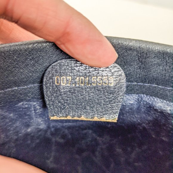 Vintage Gucci Logo Crossbody Bag Blue Small - Picture 10 of 16